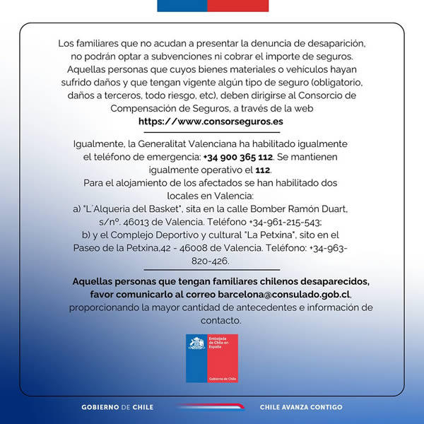 Aviso embajada